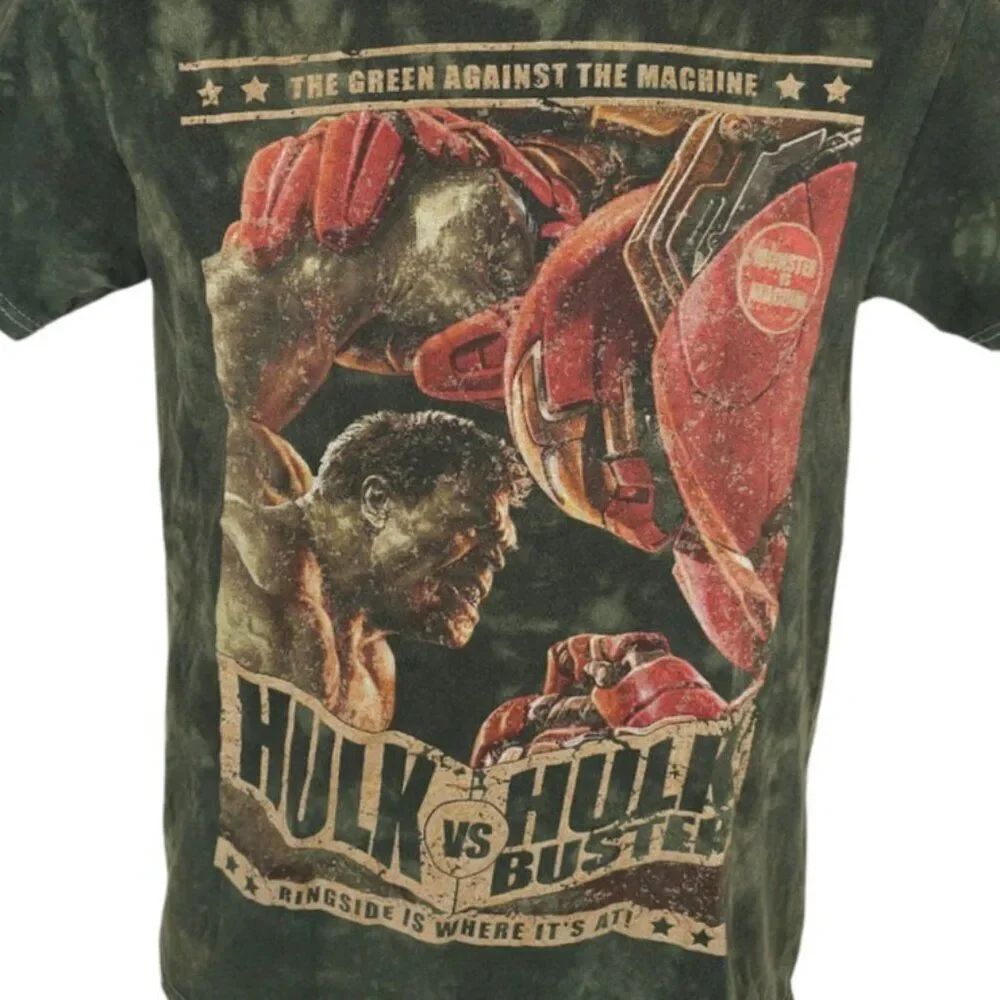 Hulk Vs Hulkbuster T Shirt Mens Size Small Green Marvel Comics Avengers